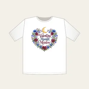 Valentine Moonlit Meadow T-Shirt in white