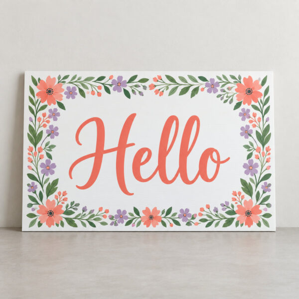Product image Wildflower Hello Welcome Sign