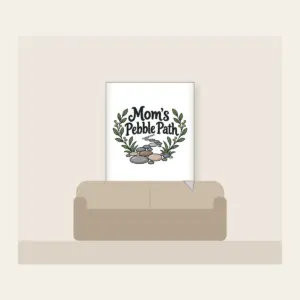 Mom's Pebble Path Fleece Blanket in white