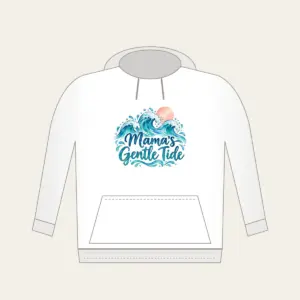 Mama's Gentle Tide Hoodie in white