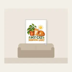 MY CAT MORNING LIGHT Fleece Blanket in white
