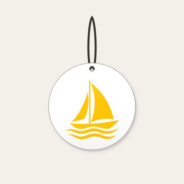 Product image Little Sailboat on Three Ripples Ceramic Ornament