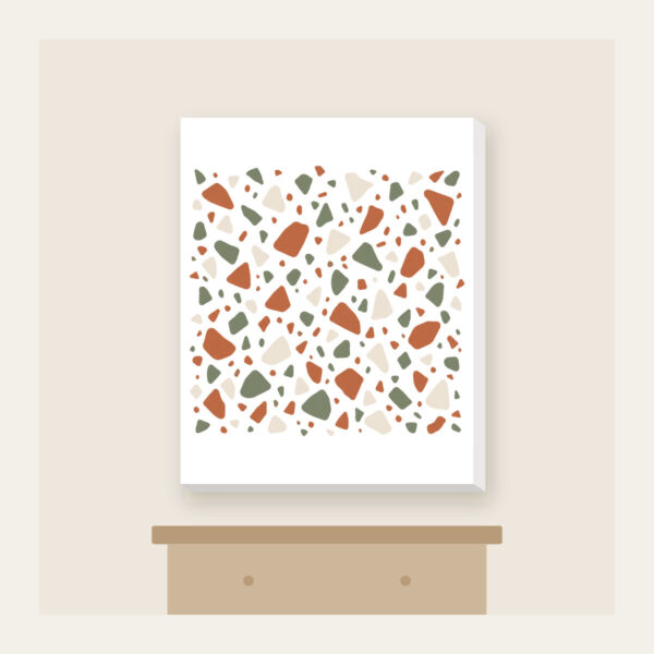 Product image Terracotta and Sage Terrazzo Chips Canvas Print
