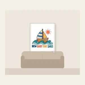 NEW BABY TINY SAILS Fleece Blanket in white