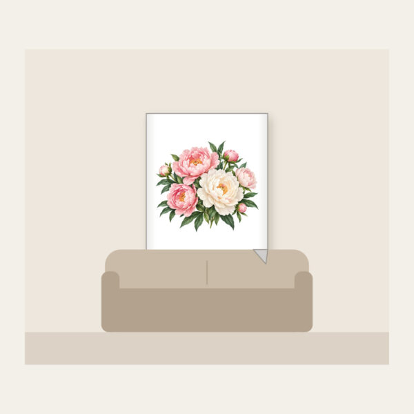 Product image Blush and White Peonies Fleece Blanket