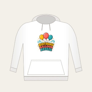 BIRTHDAY BALLOON BREEZE Hoodie in white