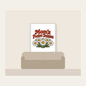 Mom's Pocket Daisies Fleece Blanket in white