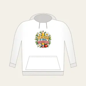 TEACHER OF SMALL WONDERS Hoodie in white