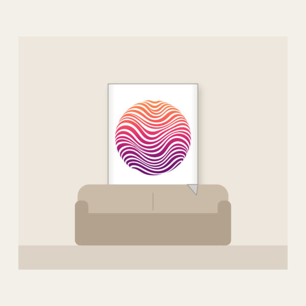 Product image Sunset Ripples from Coral to Plum Fleece Blanket