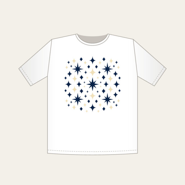 Product image Navy and Cream Diamonds and Stars T-Shirt