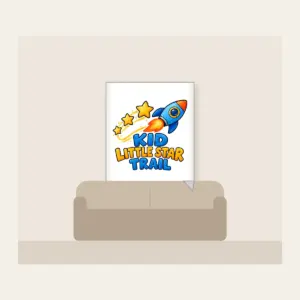 KID LITTLE STAR TRAIL Fleece Blanket in white