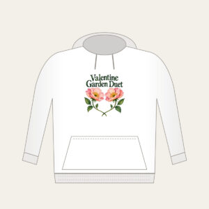 Valentine Garden Duet Hoodie in white
