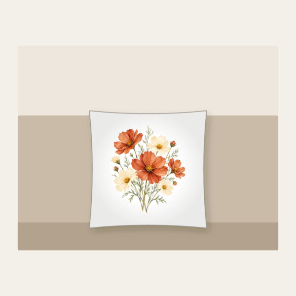 Product image Terracotta Cosmos and Buttery Daisies Pillow