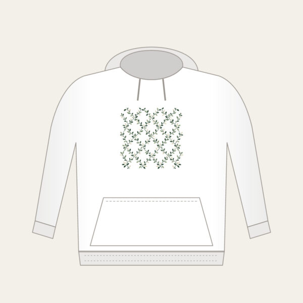 Product image Forest Green Trellis with Tiny Leaves Hoodie