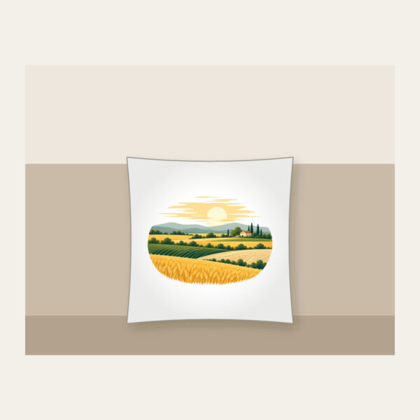 Product image Farm Field Strips Under a Low Sun Pillow
