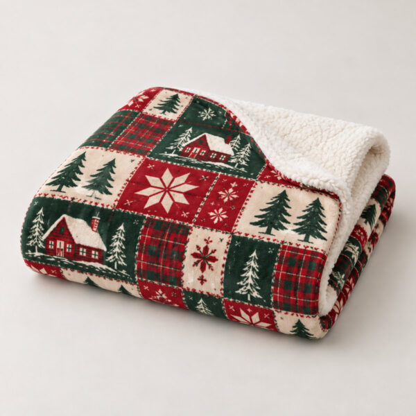 Product image Cabin Patchwork Fleece Blanket