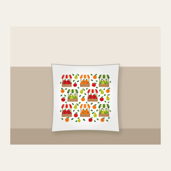 Product image Fruit Crates and Striped Awnings Pillow
