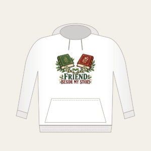 FRIEND BESIDE MY STORY Hoodie in white