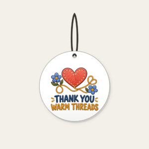 THANK YOU WARM THREADS Ceramic Ornament in white