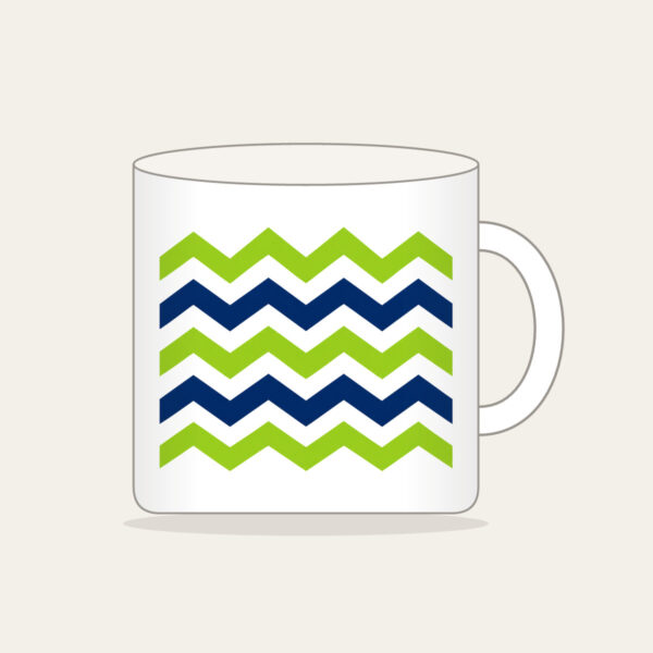 Product image Lime and Navy Zigzag Bands Mug