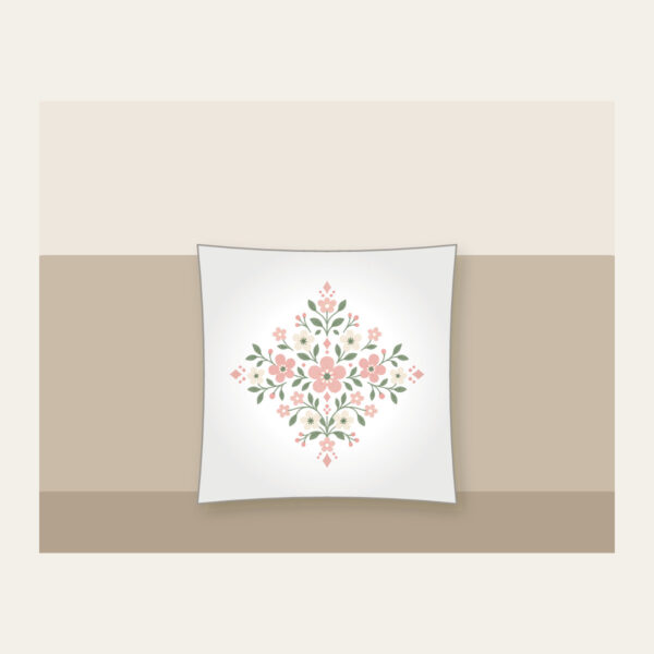 Product image Tiny Blooms and Diamonds in Blush Pillow