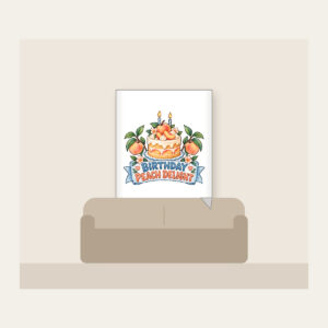BIRTHDAY PEACH DELIGHT Fleece Blanket in white