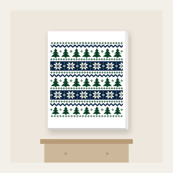 Product image Fair-Isle Bands of Pines and Stars Canvas Print