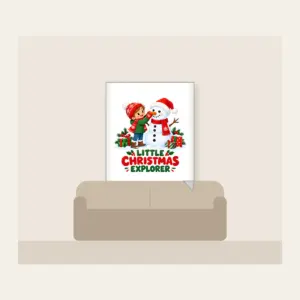 Little Christmas Explorer Fleece Blanket in white