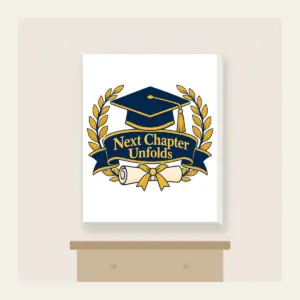 Next Chapter Unfolds Canvas Print in white