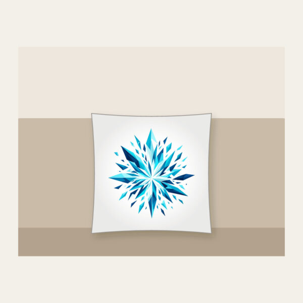 Product image Aqua Shards Bursting into Navy Pillow