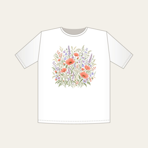 Product image Coral and Lilac Wildflower Meadow T-Shirt