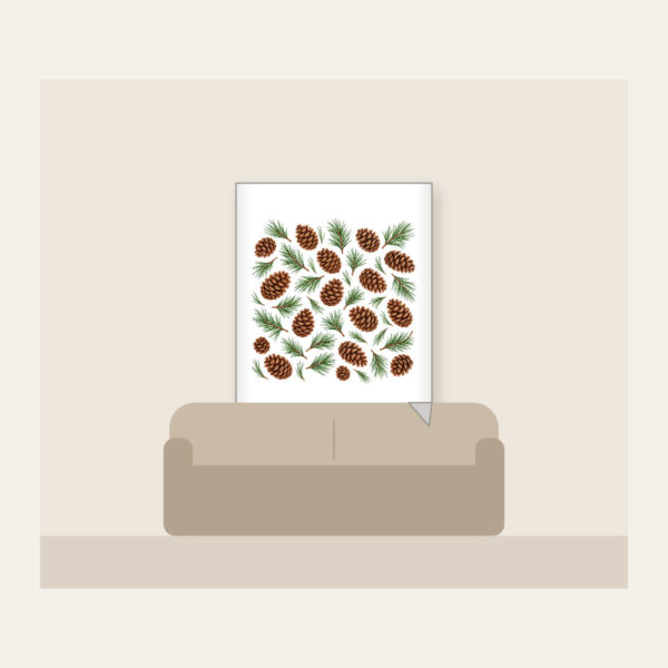 Product image Scattered Pine Cones and Needles Fleece Blanket