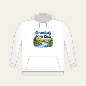Grandpa's River Pause Hoodie in white