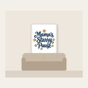 Mama's Starry Pause Fleece Blanket in white