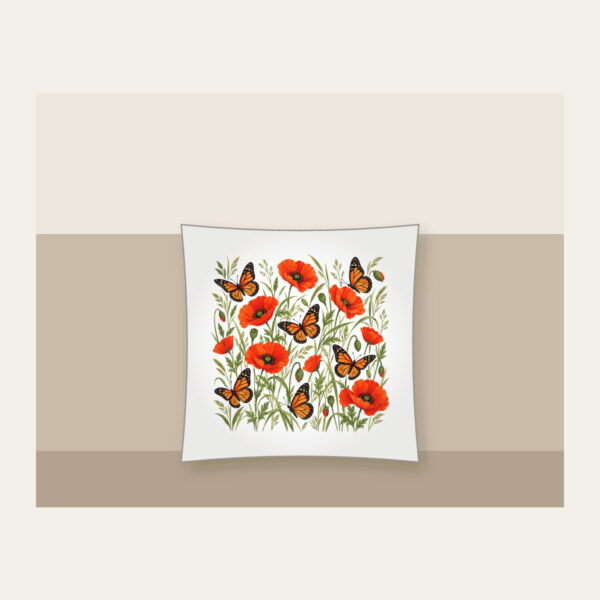 Product image Butterflies Among Poppies Pillow
